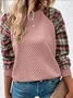 Jersey Loose Crew Neck Casual Sweatshirt