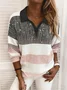 Shawl Collar Casual Loose Plain Sweater