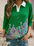 Loose Shawl Collar Christmas Simple Sweater