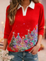 Loose Shawl Collar Christmas Simple Sweater