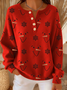 Loose Christmas Crew Neck Casual Sweater