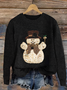 Imitation Cashmere Loose Vintage Crew Neck Sweater