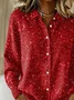 Women's Retro Christmas Print Casual Collar Button Cardigan