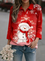 Christmas Simple Loose Shawl Collar Sweater