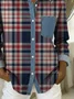 Casual Loose Plaid Shawl Collar Shirt