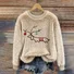 Loose Casual Crew Neck Christmas Sweatshirt