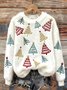 Christmas Loose Casual Flannel Sweatshirt