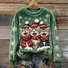Casual Flannel Crew Neck Christmas Sweatshirt