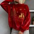 Loose Casual Crew Neck Christmas Sweatshirt
