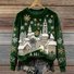 Loose Crew Neck Casual Christmas Sweatshirt