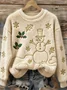 Loose Casual Crew Neck Christmas Sweatshirt