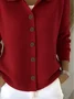 Women's Classic Casual Button-Down Collar Cardigan
