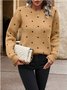 Crew Neck Polka Dots Street Sweater
