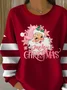 Loose Printing Casual Christmas Sweatshirt