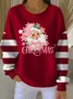 Loose Printing Casual Christmas Sweatshirt