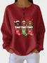 Christmas Crew Neck Loose Casual Sweatshirt