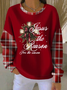 Crew Neck Christmas Casual Loose Sweatshirt
