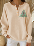 Casual Crew Neck Loose Christmas Sweater