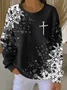 Casual Christmas Printing Sweatshirt