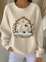 Christmas Crew Neck Loose Casual Sweatshirt