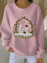 Christmas Crew Neck Loose Casual Sweatshirt