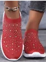 Women's Rhinestone-Embellished Casual Shoes Breathable Fabric Comfortable Sports And Camping Shoes