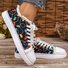 Women's Christmas-themed Light-up Printed Lace-up Casual Shoes
