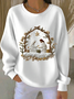 Christmas Crew Neck Loose Casual Sweatshirt