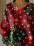 Christmas Crew Neck Casual Sweatshirt