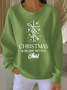 Christmas Printing Casual Crew Neck Sweatshirt