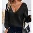 Loose Elegant Acrylic V Neck Sweater