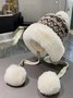 Winter Knitted Thickened Fleece-lined Neck Protector Warm Jacquard Pattern Versatile Casual Ear-covering Hat