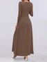 Elegant Cotton-Blend Regular Fit Dress With No