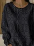 Loose Printing Casual Abstract Sweatshirt