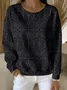 Loose Printing Casual Abstract Sweatshirt