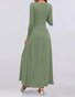 Elegant Cotton-Blend Regular Fit Dress With No