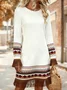 Vintage Nationality/Ethnic Jersey Dress With No