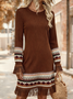 Vintage Nationality/Ethnic Jersey Dress With No