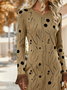 Elegant Regular Fit Crew Neck Dress With No