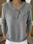 Loose Elegant Knitted Shawl Collar Sweater
