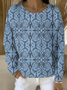 Loose Printing Casual Abstract Sweatshirt
