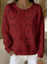 Loose Printing Casual Abstract Sweatshirt