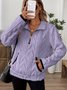 Plain Lady Romance Loose Stand Collar Sweatshirt