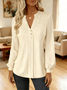 Plain Casual Regular Fit Blouse