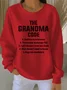 Cotton-Blend Crew Neck Letter Pattern Vintage Sweatshirt