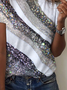 Women's Short Sleeve T-shirt Summer As Picture Abstract Printing Jersey Crew Neck Daily Going Out Casual Top
