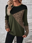 Women's Long Sleeve T-shirt Spring/Fall As Picture Abstract Printing Jersey Crew Neck Daily Going Out Casual Top