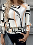 Loose Smock Crew Neck Casual Blouse