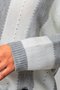 zolucky Casual Long Sleeve V Neck Geometric Sweater