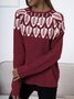 Long Sleeve Printed Crew Neck Knitwear & Sweater